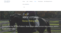 Desktop Screenshot of horselistening.com