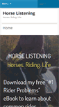Mobile Screenshot of horselistening.com