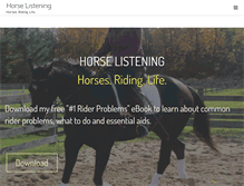 Tablet Screenshot of horselistening.com